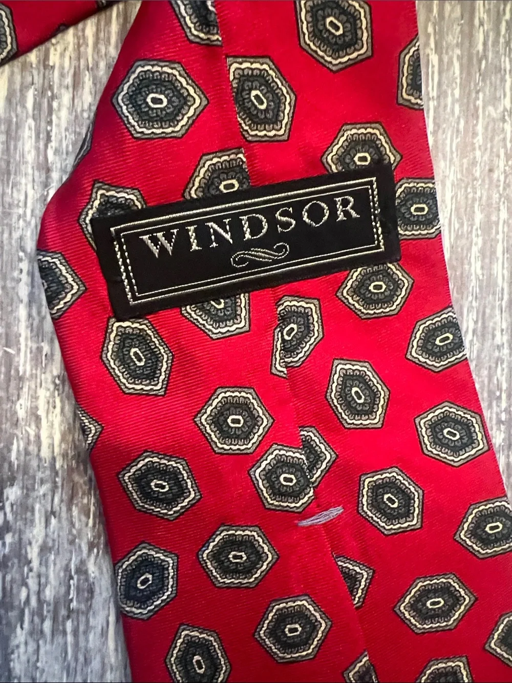 Assorted set of 4 Men's Burgundy, red & Blue patterned  Ties. Business Style